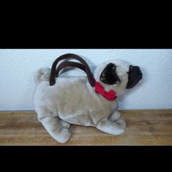 1998 Pug Puppy Plush Purse vintage plushie