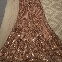 Rose Gold Gown Dress
