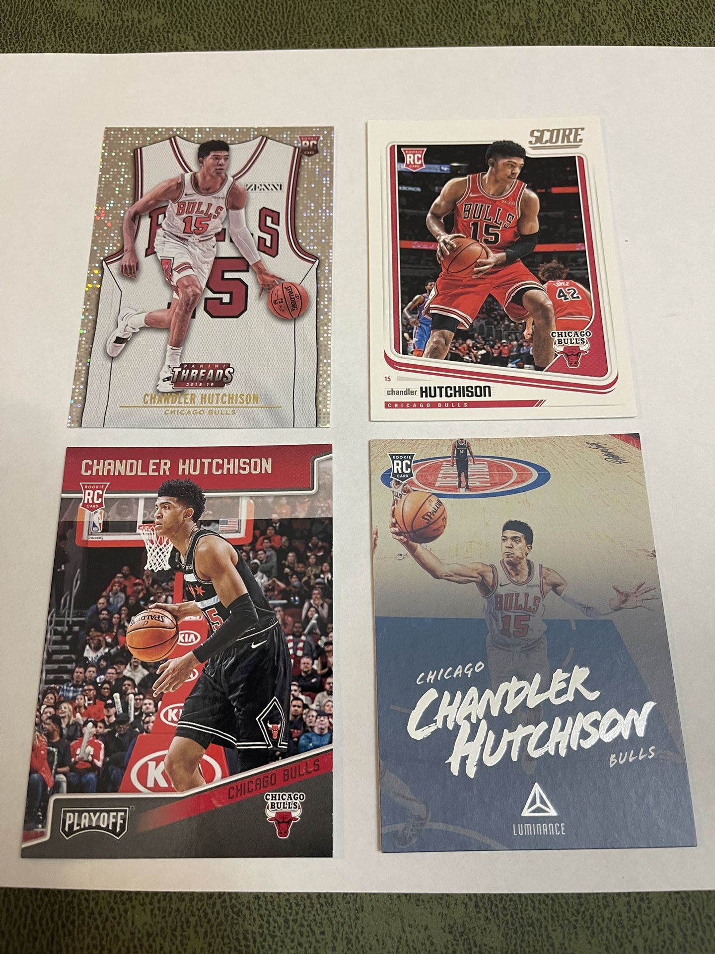 Lot of 4 Chandler Hutchison Rookie Cards