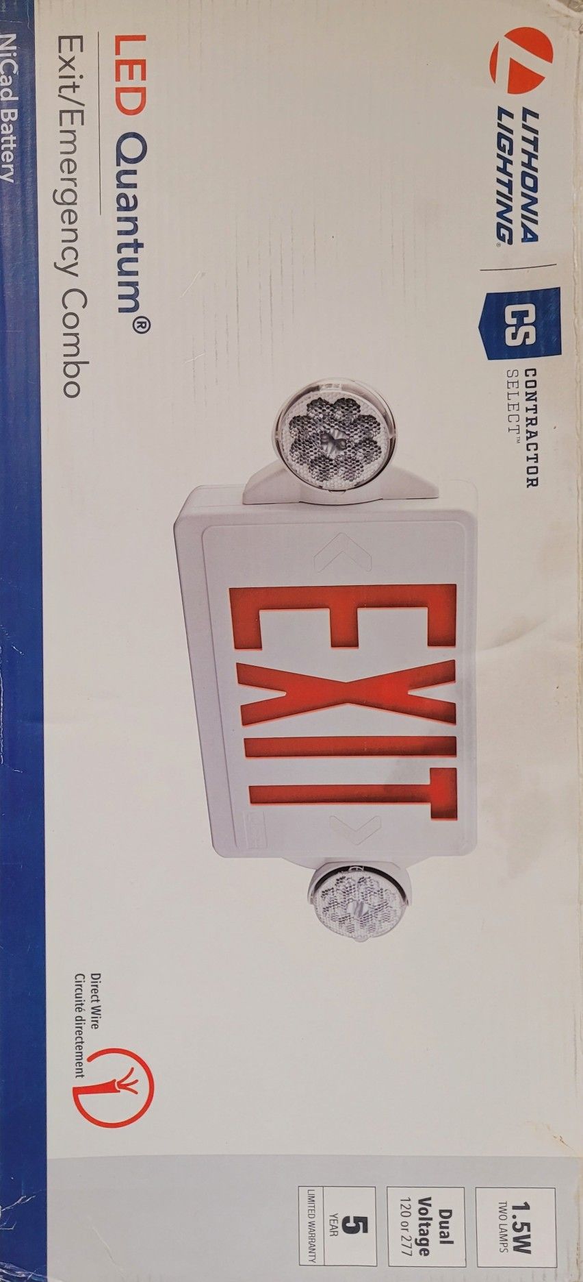 Contractor Select
EXITo
LHQM Series
120/277-Volt
Integrated LED
Live Chat
White and Red E>
Emergency
Combo W/9.6V
BTRY
by Lithonia Lighting