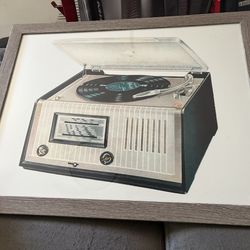Vintage Record Player Picture Frame
