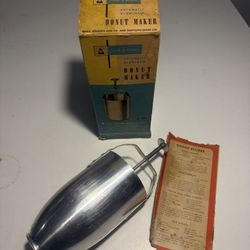 Vintage 1950's Maid of Honor aluminum Donut Maker — in Original Box!