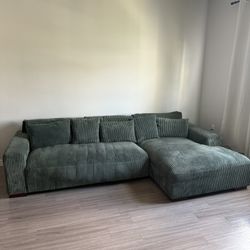 Green sectional Couch 