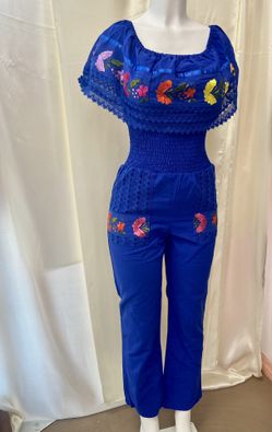 Mexican Royal blue Jumpsuit 