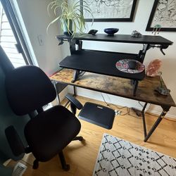Desk, Standing desk Converter, Desk chair