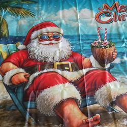 EUC NYLON XMAS GARAGE DOOR COVER DECOR