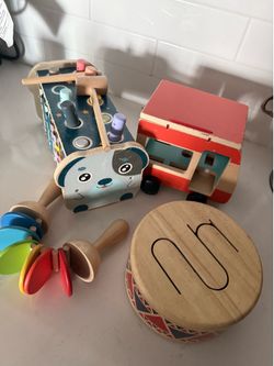 Set of wooden toys