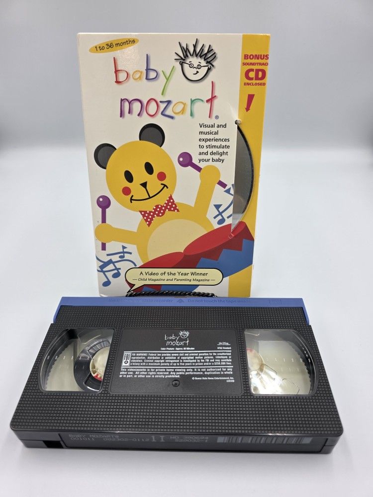 Baby Einstein Baby Mozart VHS Plus CD Included Educational Baby 1-36 Months