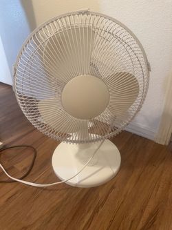 12” Oscillating Table Fan – 3-Speed Desk Fan – Tested & Working