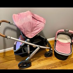 Uppa Baby Vista V2 in pink with Bassinet