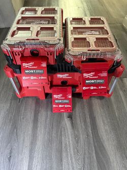 Milwaukee Packout Large Tool Box/ Compact Organizer/ Low Profile Compact Organizer (3) Piece Set