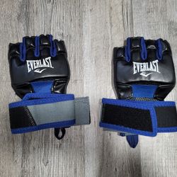 Everlast Fingerless MMA Gloves + Hand Wraps