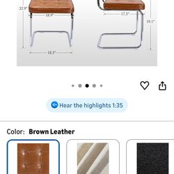 Retro Dining chairs (Brown Leather)