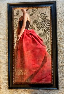 Framed Fashion Art Print - The Red Dress
