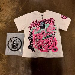 Hellstar no guts no glory”  “white shirt “