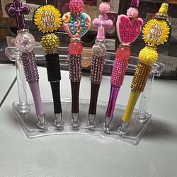 Bedazzled beaded pens