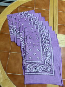 Lavender Paisley Bandanas – Set of 11
