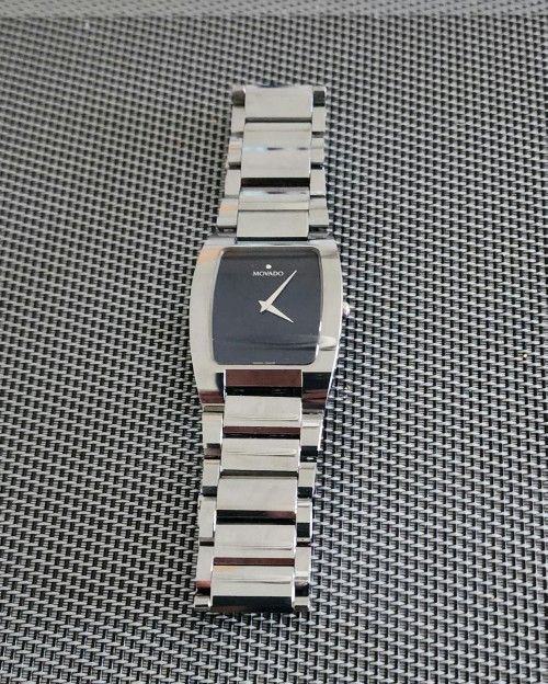Mens Movado Fiero Watch - Rare - Tungsten Carbide with Sapphire Crystal Face