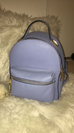 Blue backpack purse