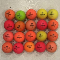 Wilson – 24 Used Staff Color Golf Balls – Bright Red & Orange Mix!