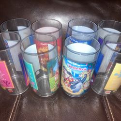 Disney Burger King Collectors Series Glasses 1-8