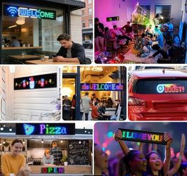 Programmable high resolution advertising signs for businesses,uber & doordash,home decor etc