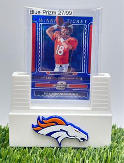 2019 Contenders Optic Denver Broncos Peyton Manning Winning Tickets Blue #27/99