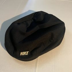 VTG 90s Nike Golf Flat Cap Newsboy Cabbie Black Hat Medium Jordan Style Black L