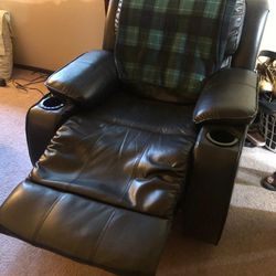 Black Recliner Sofa