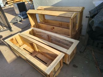 WOODEN PLANTER BOXES 4FT LONG