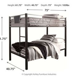 Dinsmore Twin Over Twin Bunk Bed With Ladder