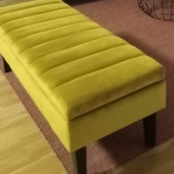 Velvet Storage Bench