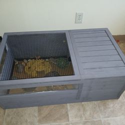 Reptile Enclosure With Hideouts, Water Dish