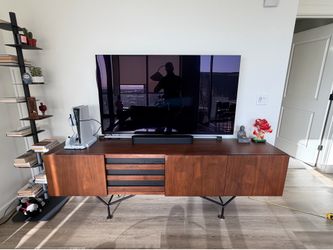 CB2 Paraggi 86” Walnut Media Console / Credenza – Designer Gianfranco Frattini