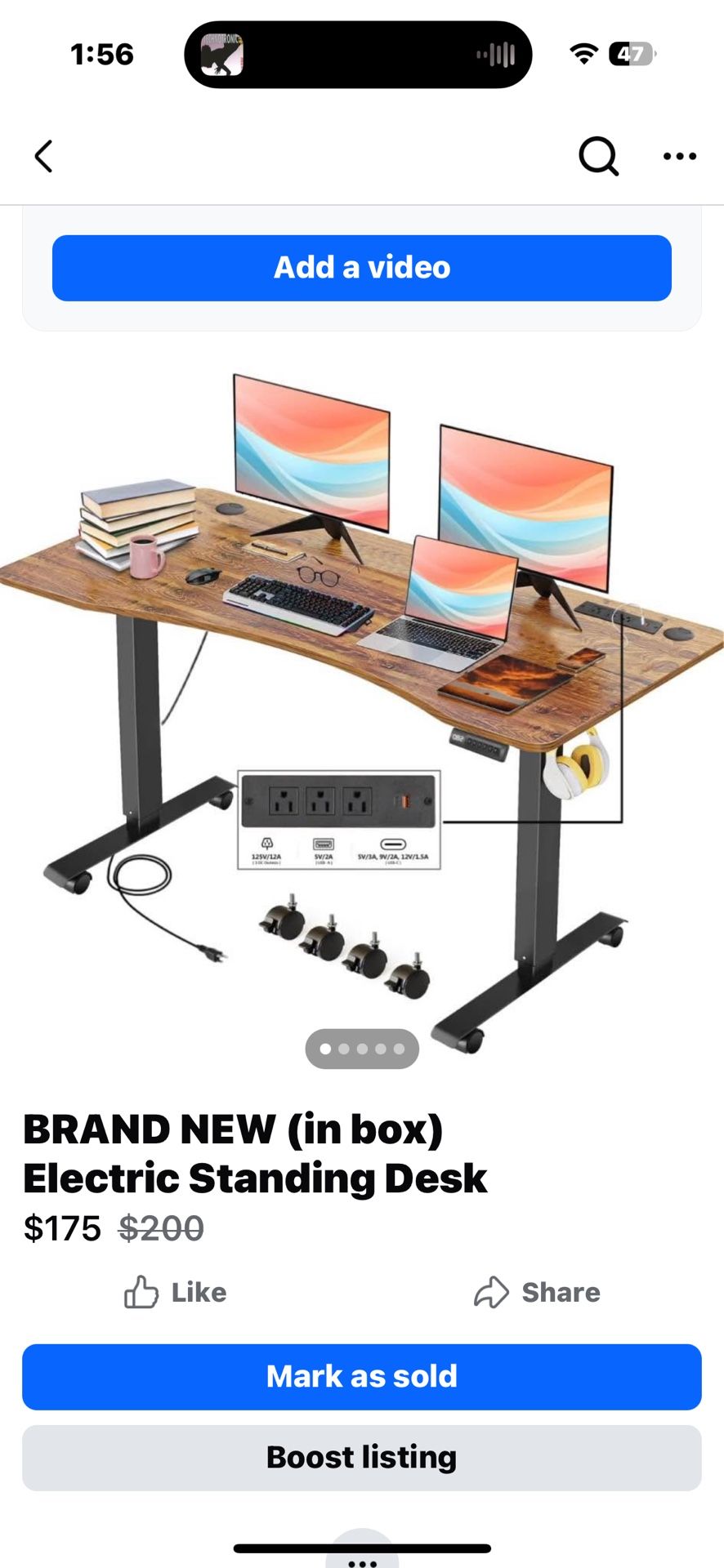 BRAND NEW in BOX ..Electric Standing Desk