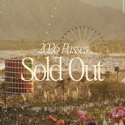 COACHELLA 2026 : WEEKEND 2 GA TICKET + Shuttle Pass