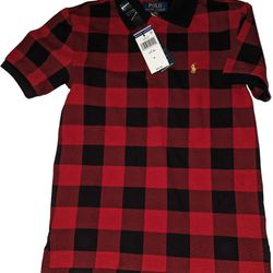 New Boys Polo Medium Size 10-12 Short Sleeve Shirt