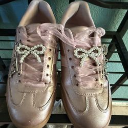 Pink shoes with charms, NEW! $10
