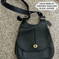 Vintage Black Coach Berkley Crescent Shoulder Bag