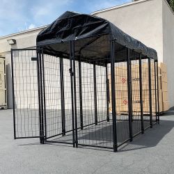 New $290 Large Heavy Duty Kennel with Cover Dog Cage Crate Pet Playpen (8’L x 4’W x 6’H)