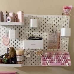 White ikea peg board