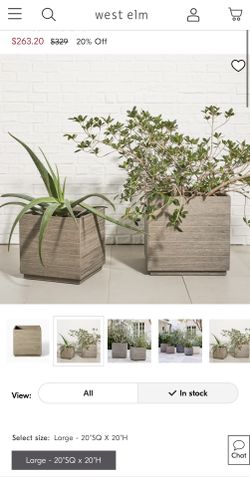 Two West Elm Planters For Sale