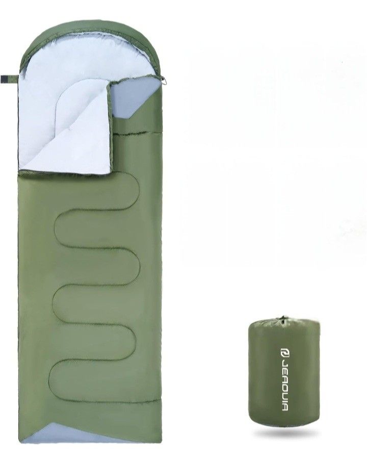 Jeaouia Sleeping Bags for Adults Backpacking Lightweight Waterproof, Green