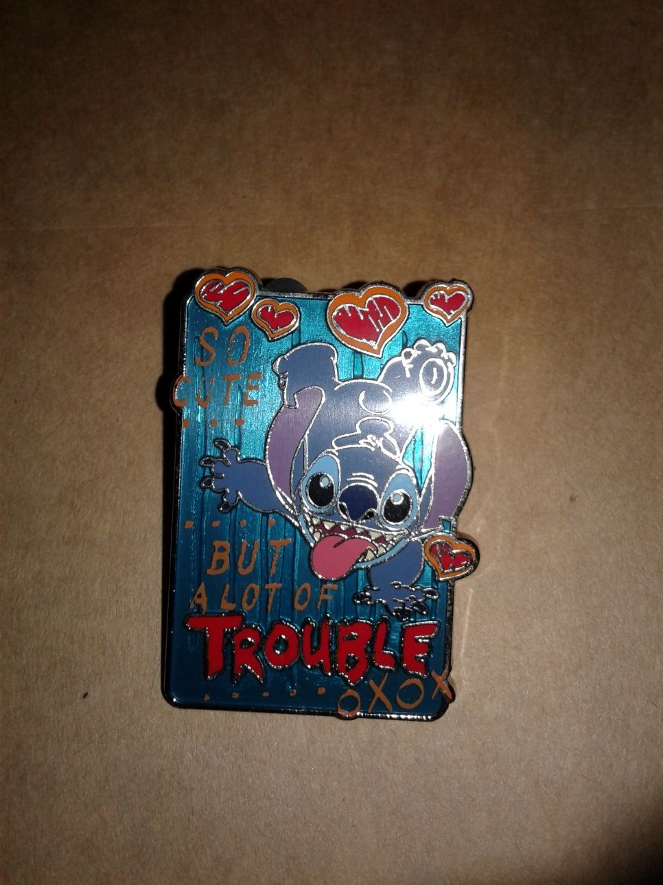 Disney pin trading Stitch