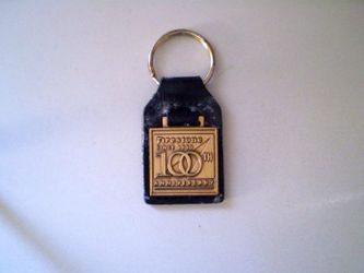 Vintage Commemorative Firestone 100th Anniversary Keyring Fob