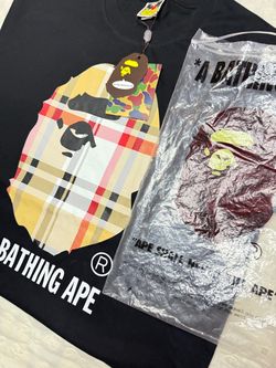 BAPE x Burberry Style Black T-Shirt – Size Large