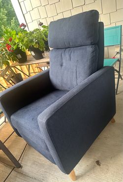 Blue recliner