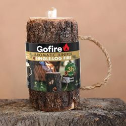Gofire Single Log: Self-Contained, Easy-To-Light For Pits, Camping, With All-Purpose Starter