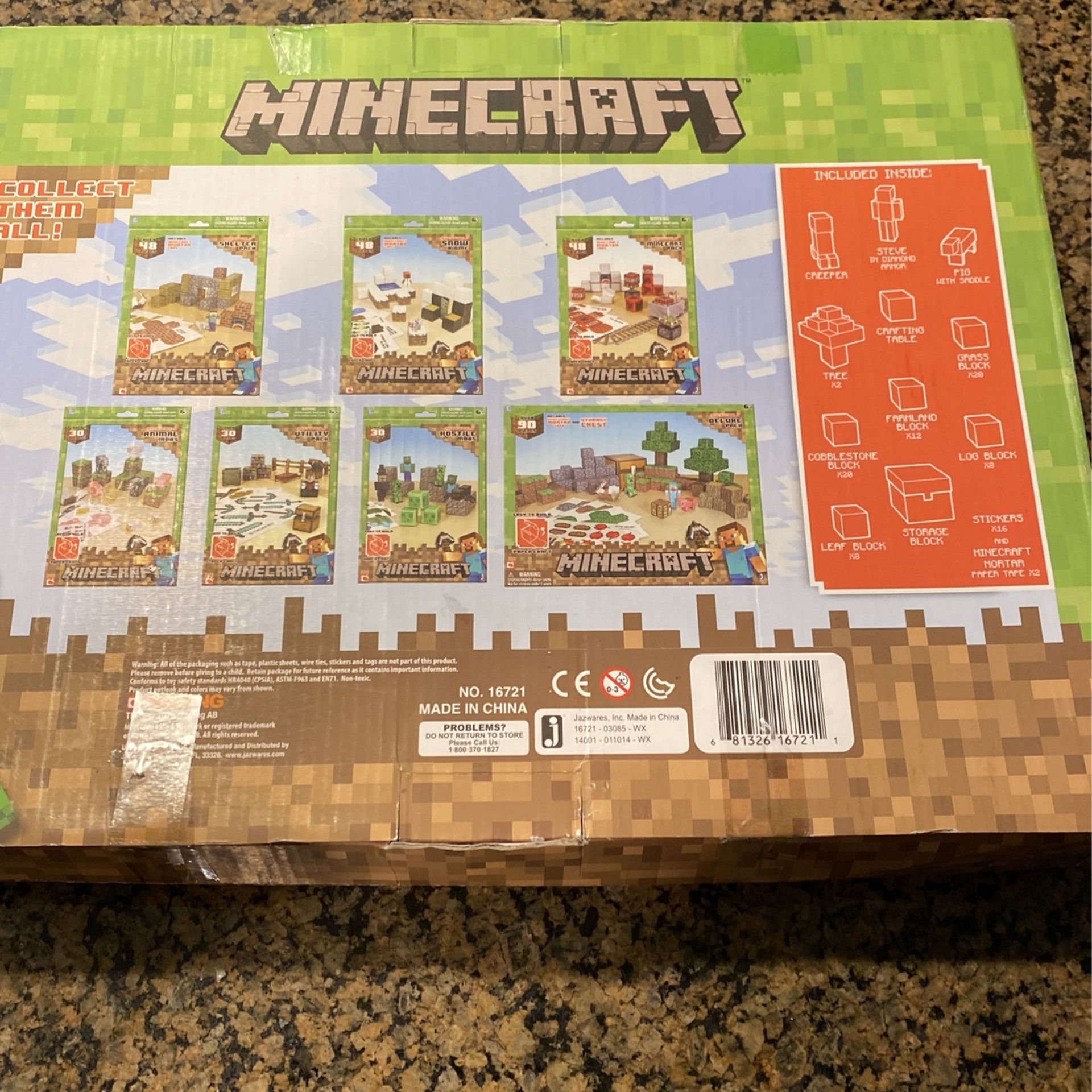 Minecraft Papercraft Overworld Minecraft Pack Build Set