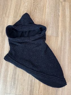 Helmut Lang Black Knit Cowl Neck Scarf